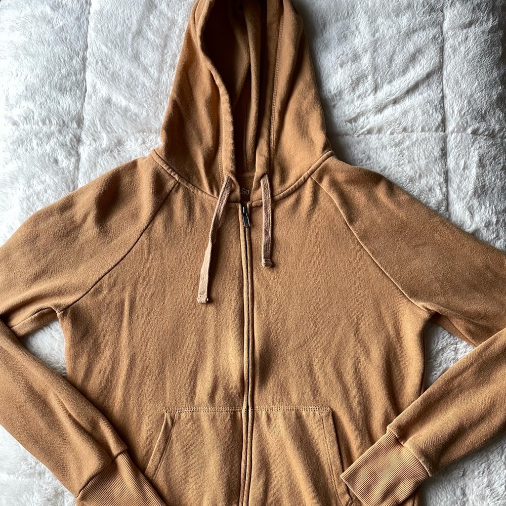 Orange Zip Up Hoodie